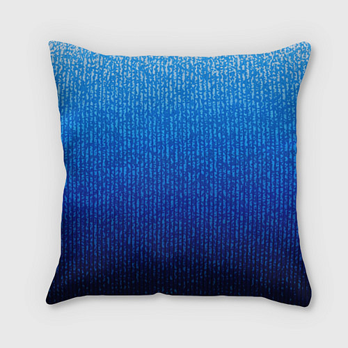Подушка квадратная Сине-голубой в вертикальную полоску / 3D-принт – фото 1