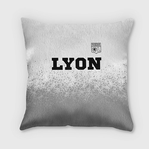 Подушка квадратная Lyon sport на светлом фоне посередине / 3D-принт – фото 1