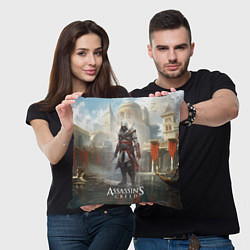 Подушка квадратная Assassins creed game poster, цвет: 3D-принт — фото 2