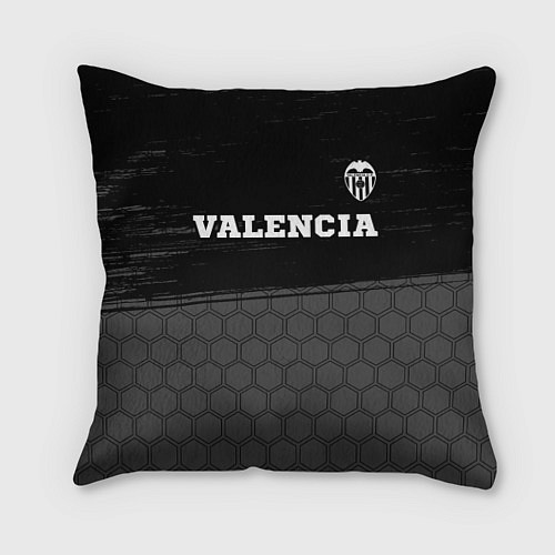 Подушка квадратная Valencia sport на темном фоне посередине / 3D-принт – фото 1
