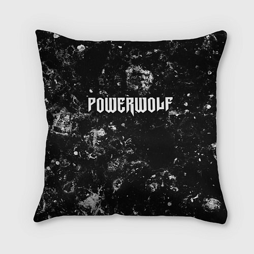 Подушка квадратная Powerwolf black ice / 3D-принт – фото 1