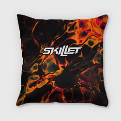 Подушка квадратная Skillet red lava, цвет: 3D-принт