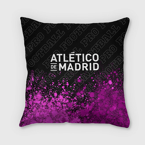 Подушка квадратная Atletico Madrid pro football посередине / 3D-принт – фото 1
