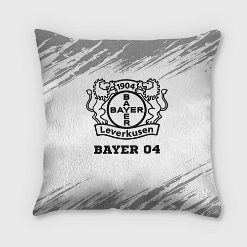 Подушка квадратная Bayer 04 sport на светлом фоне / 3D-принт – фото 1