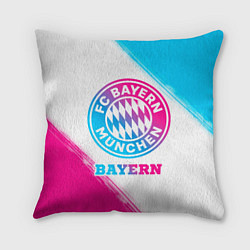 Подушка квадратная Bayern neon gradient style, цвет: 3D-принт