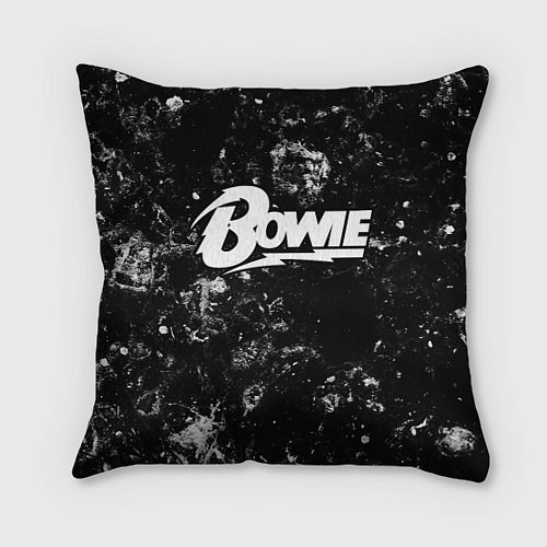 Подушка квадратная David Bowie black ice / 3D-принт – фото 1