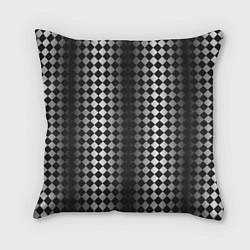 Подушка квадратная Паттерн черных и белых квадратов, цвет: 3D-принт
