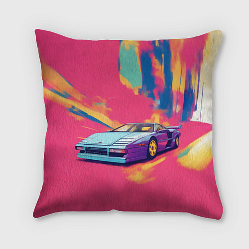 Подушка квадратная Sports cars / 3D-принт – фото 1