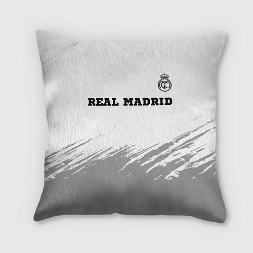 Подушка квадратная Real Madrid sport на светлом фоне посередине / 3D-принт – фото 1