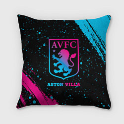 Подушка квадратная Aston Villa - neon gradient