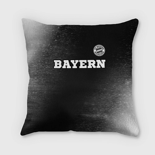 Подушка квадратная Bayern sport на темном фоне посередине / 3D-принт – фото 1