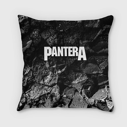 Подушка квадратная Pantera black graphite / 3D-принт – фото 1