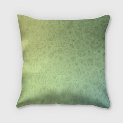 Подушка квадратная Соцсети зеленый фон, цвет: 3D-принт