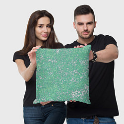 Подушка квадратная Текстура изумрудный, цвет: 3D-принт — фото 2