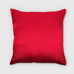 Подушка квадратная Карминово-красный мягкий градиент с затемнением, цвет: 3D-принт