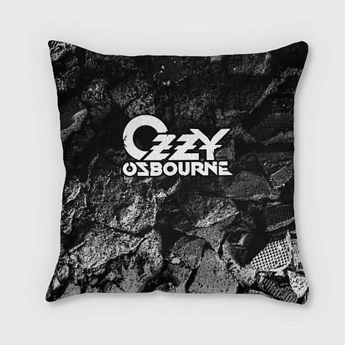 Подушка квадратная Ozzy Osbourne black graphite / 3D-принт – фото 1