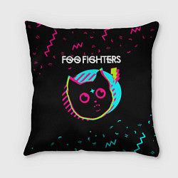 Подушка квадратная Foo Fighters - rock star cat, цвет: 3D-принт