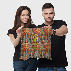 Подушка квадратная 9 мая и памятники, цвет: 3D-принт — фото 2