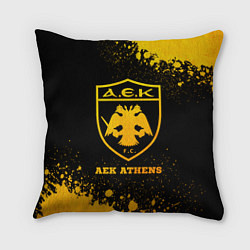 Подушка квадратная AEK Athens - gold gradient