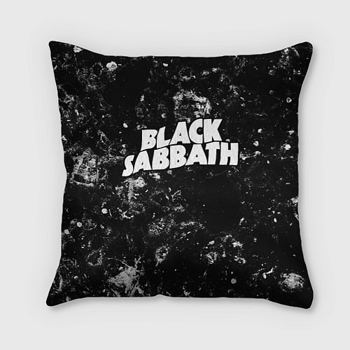 Подушка квадратная Black Sabbath black ice / 3D-принт – фото 1