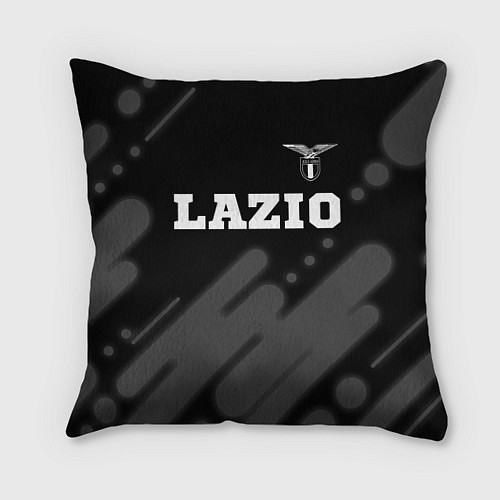 Подушка квадратная Lazio sport на темном фоне посередине / 3D-принт – фото 1