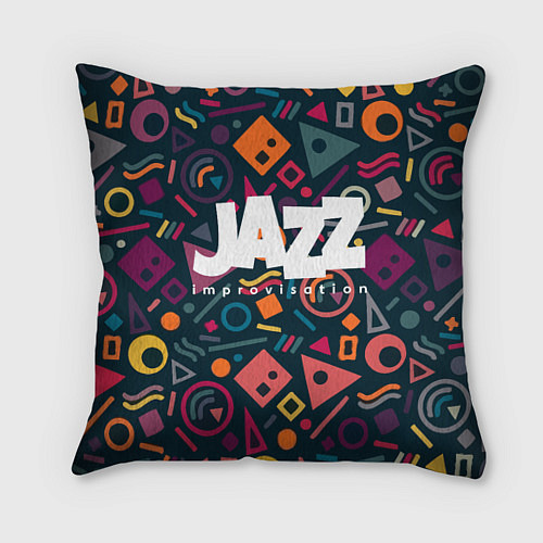 Подушка квадратная Jazz improvisation / 3D-принт – фото 1