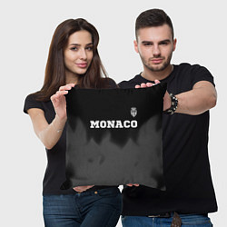 Подушка квадратная Monaco sport на темном фоне посередине, цвет: 3D-принт — фото 2