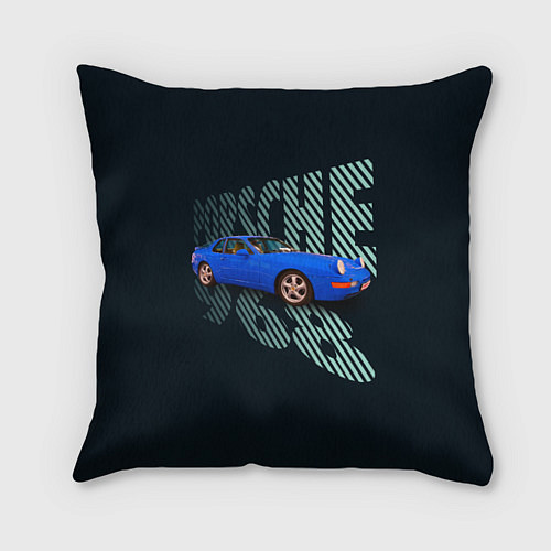 Подушка квадратная Немецкая спортивная машина Porsche 968 / 3D-принт – фото 1