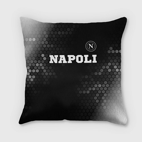 Подушка квадратная Napoli sport на темном фоне посередине / 3D-принт – фото 1