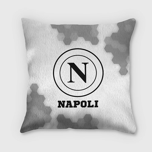 Подушка квадратная Napoli sport на светлом фоне / 3D-принт – фото 1