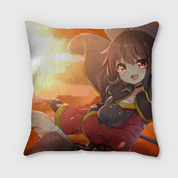 Подушка квадратная Konosuba Мэгумин cute, цвет: 3D-принт