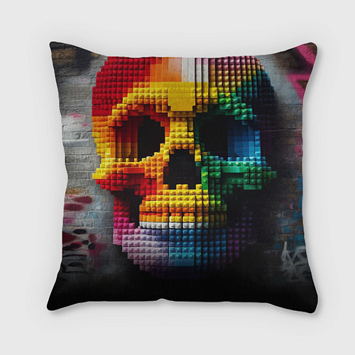 Подушка квадратная Lego skull fantasy - ai art / 3D-принт – фото 1