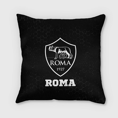 Подушка квадратная Roma sport на темном фоне / 3D-принт – фото 1