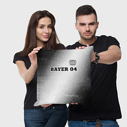Подушка квадратная Bayer 04 sport на светлом фоне посередине, цвет: 3D-принт — фото 2