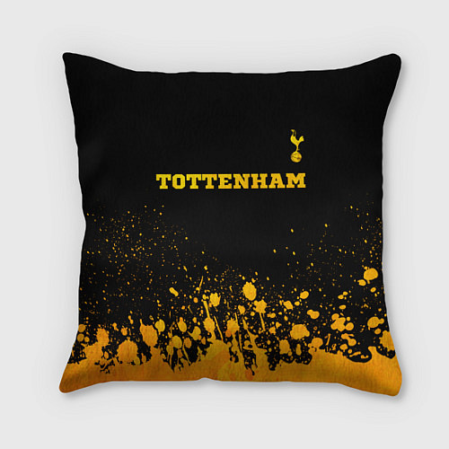 Подушка квадратная Tottenham - gold gradient посередине / 3D-принт – фото 1