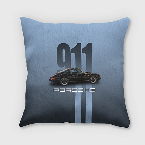 Подушка квадратная Винтажный автомобиль Porsche / 3D-принт – фото 1