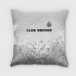Подушка квадратная Club Brugge sport на светлом фоне посередине