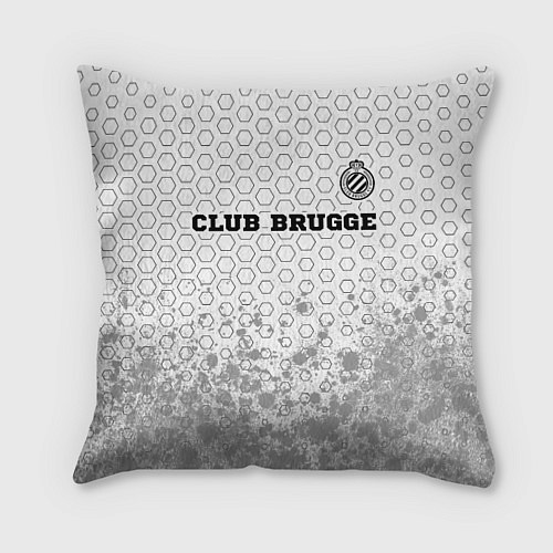 Подушка квадратная Club Brugge sport на светлом фоне посередине / 3D-принт – фото 1