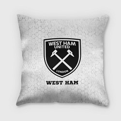 Подушка квадратная West Ham sport на светлом фоне