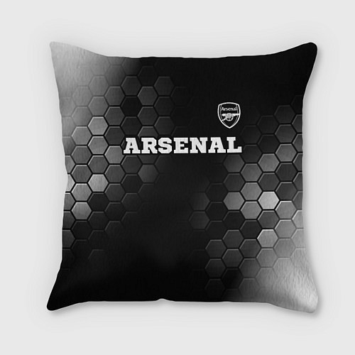Подушка квадратная Arsenal sport на темном фоне посередине / 3D-принт – фото 1