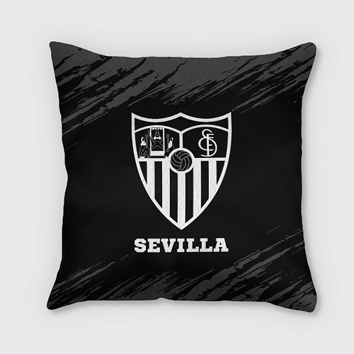 Подушка квадратная Sevilla sport на темном фоне / 3D-принт – фото 1