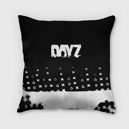 Подушка квадратная Dayz game pattern logo / 3D-принт – фото 1