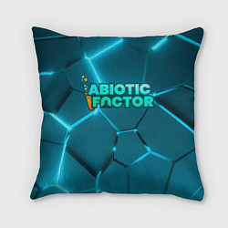 Подушка квадратная Abiotic Factor logo neon