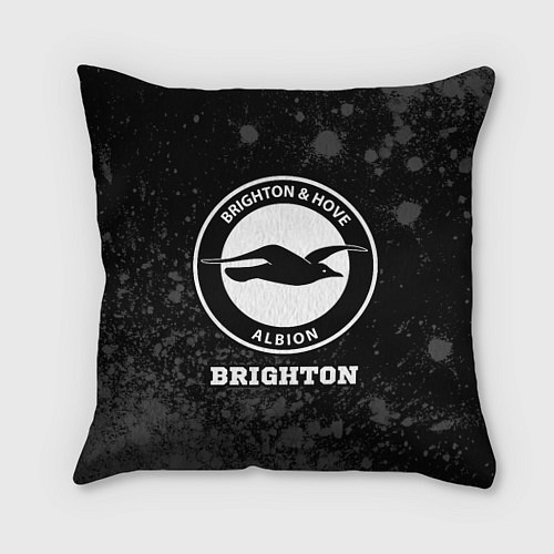 Подушка квадратная Brighton sport на темном фоне / 3D-принт – фото 1