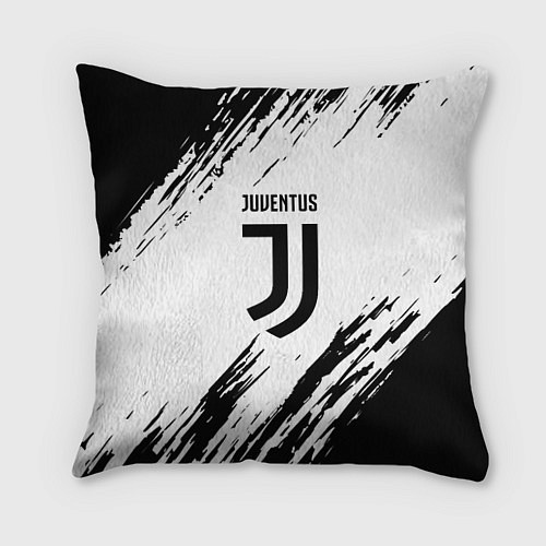 Подушка квадратная Juventus краски / 3D-принт – фото 1