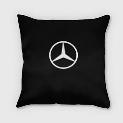 Подушка квадратная Mercedes benz logo white