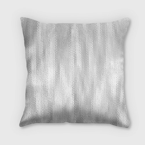 Подушка квадратная Светлый серый абстрактные полосы / 3D-принт – фото 1