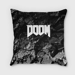 Подушка квадратная Doom black graphite