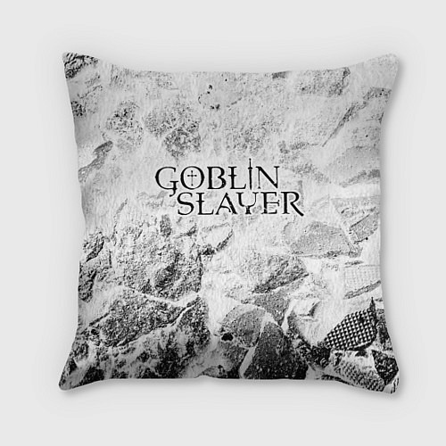 Подушка квадратная Goblin Slayer white graphite / 3D-принт – фото 1