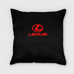 Подушка квадратная Lexus red logo, цвет: 3D-принт